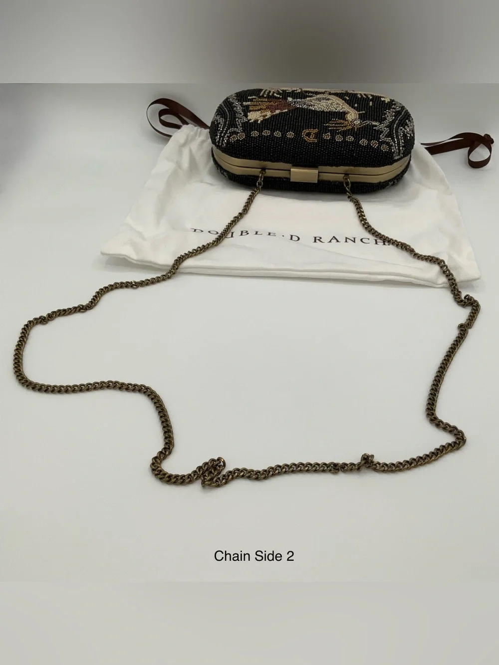 LE Double D Ranch - Road Runner Beaded Luxury Clutch w/Chain Strap - BRAND NEW